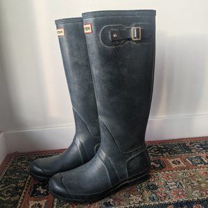 Hunter Boots - Womens Original Tall boots in Blue/Grey